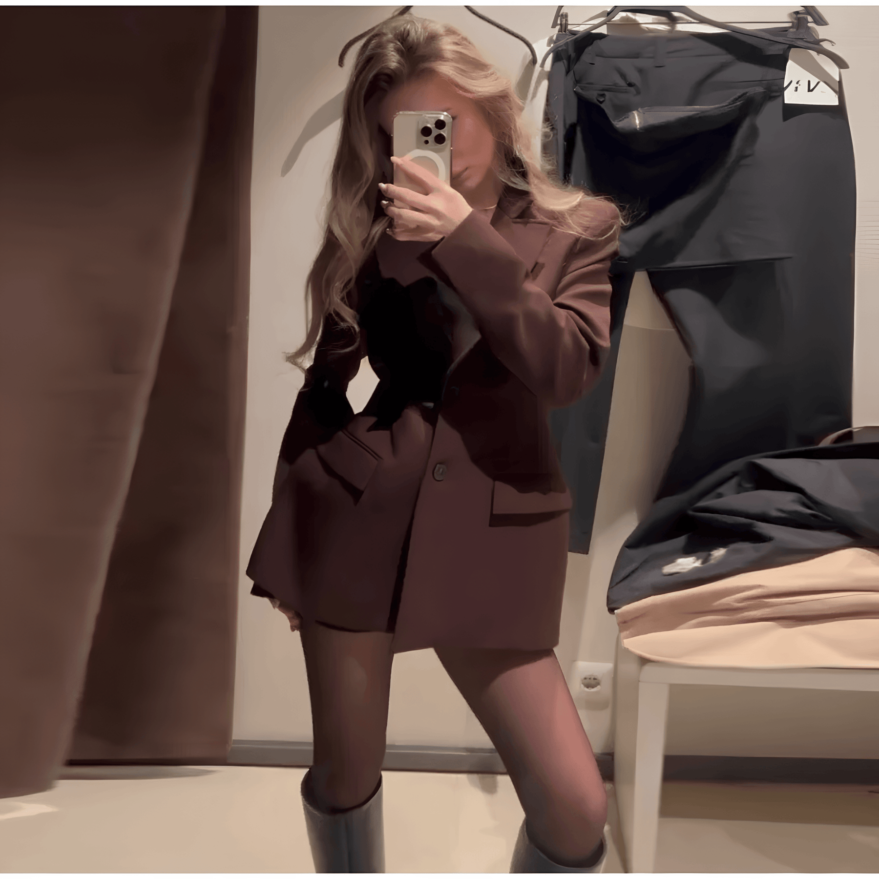 Blazer femenino negro entallado - Lunara