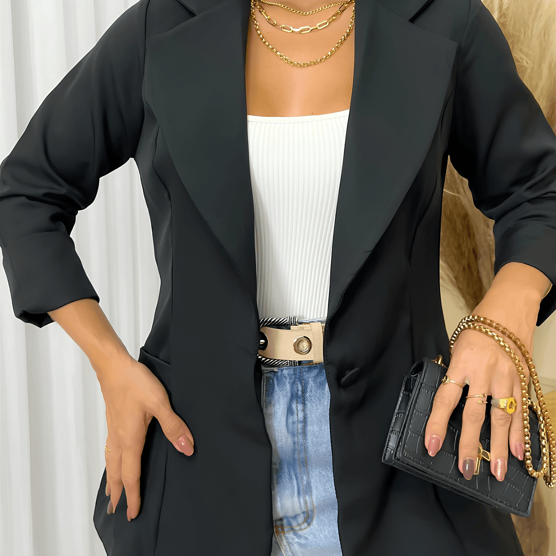 Blazer femenino marrón - Lunara