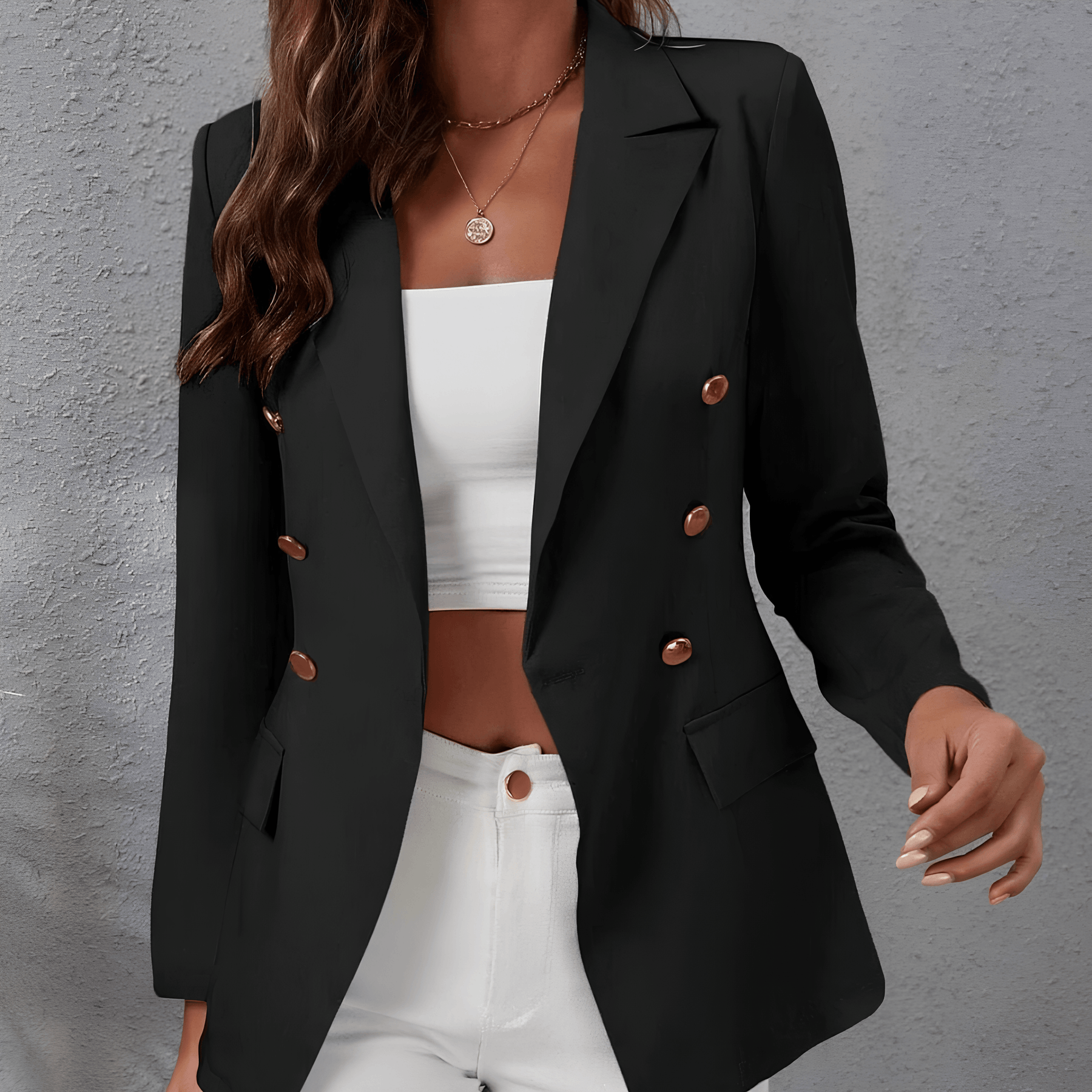 Blazer negro para mujer - Lunara