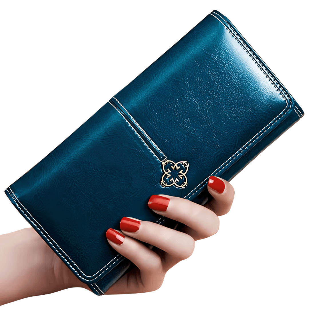 Cartera larga de cuero modelo europeo para mujer - Lunara