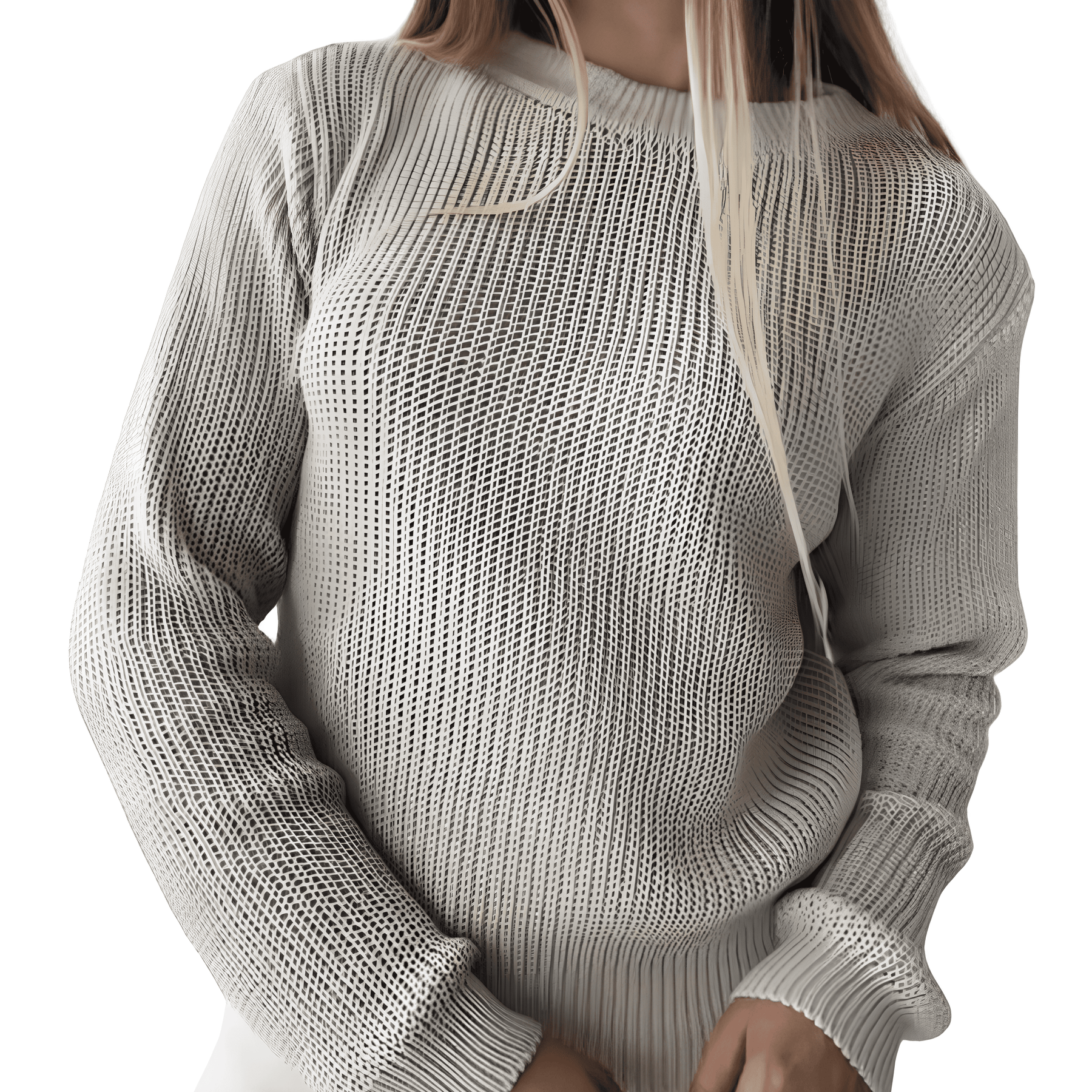 Suéter de punto crema para mujer - Lunara