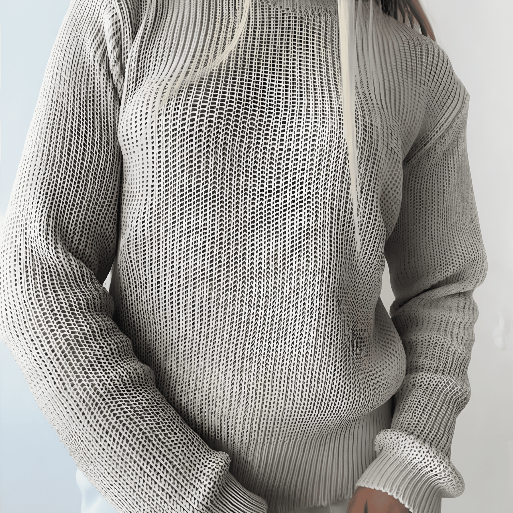 Suéter de punto crema para mujer - Lunara