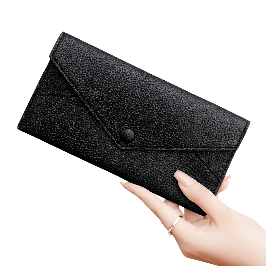 Cartera de cuero modelo larga para mujer - Lunara