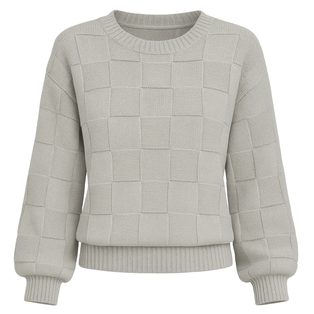 Jersey de punto gris para mujer - Lunara