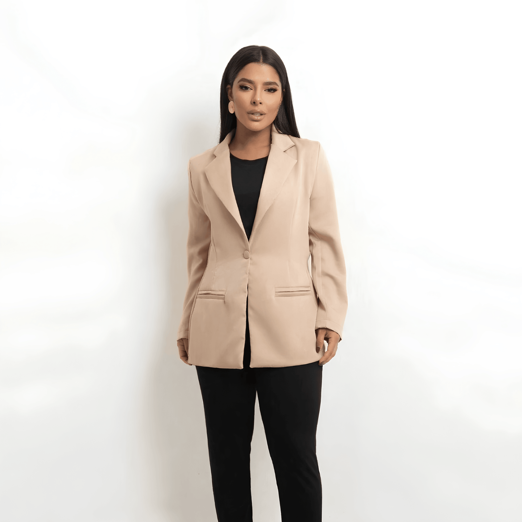 Blazer femenino azul entallado - Lunara