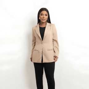 Blazer femenino azul entallado - Lunara