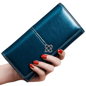 Cartera larga de cuero modelo europeo para mujer - Lunara