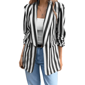 Blazer casual para mujer en blanco y negro - Lunara