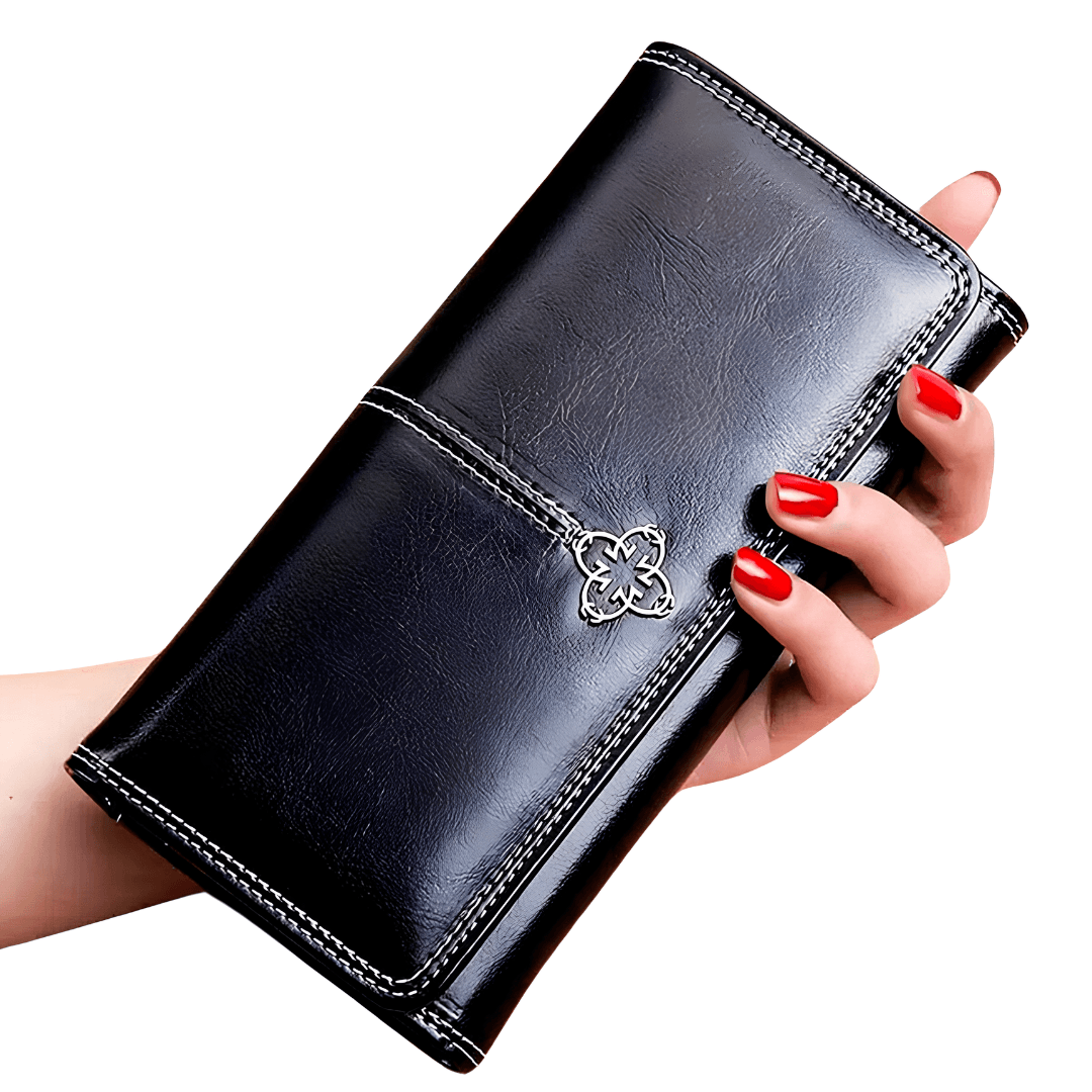 Cartera larga de cuero modelo europeo para mujer - Lunara