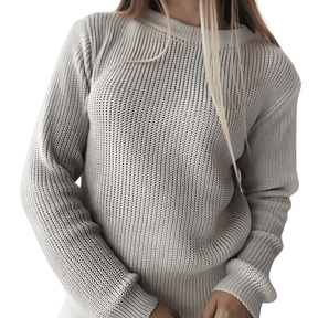 Suéter de punto crema para mujer - Lunara