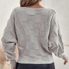 Jersey de punto gris para mujer - Lunara