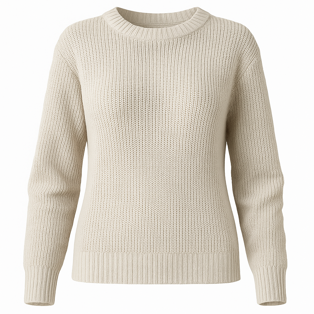 Suéter de punto crema para mujer - Lunara