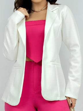 Blazer femenino sastrería cereza - Lunara