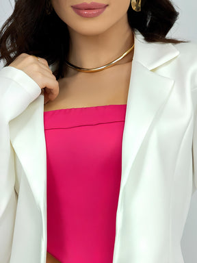 Blazer femenino sastrería cereza - Lunara